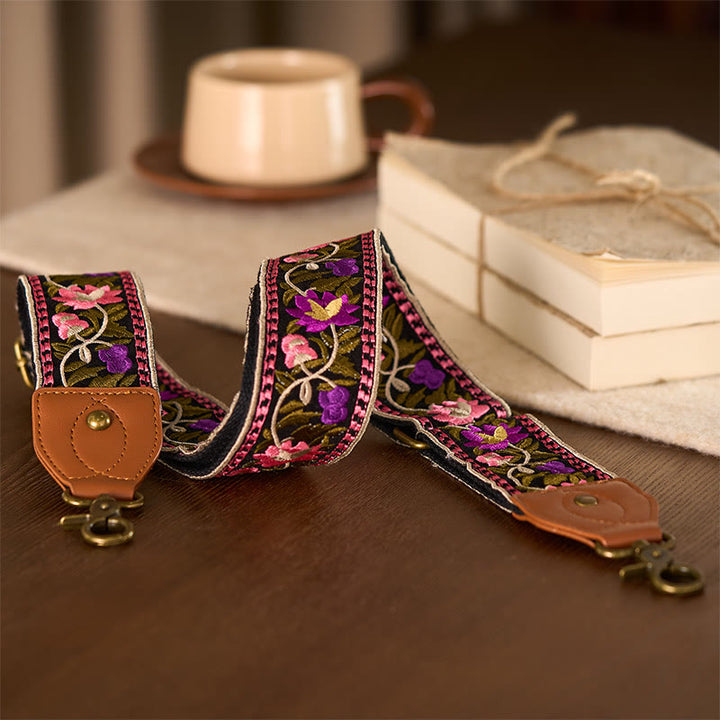 Buddha Stones, böhmische Blumenranken-Stickerei, geometrische Stickerei, verstellbare Handtaschen-, Umhängetaschen- und Schulterriemen, Ersatzriemen - image 26