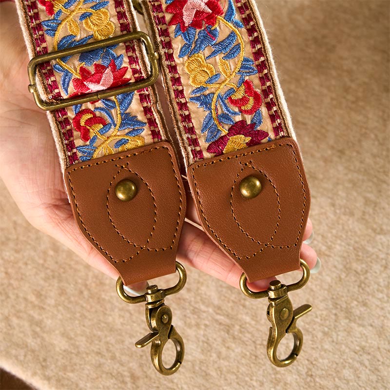Buddha Stones, böhmische Blumenranken-Stickerei, geometrische Stickerei, verstellbare Handtaschen-, Umhängetaschen- und Schulterriemen, Ersatzriemen - image 16