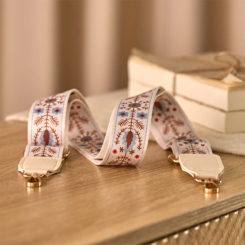 Buddha Stones Bohemian Flower Verstellbare Handtaschen-Umhängetaschen-Schultertaschen-Ersatzriemen - Khaki - 70-135 cm * 3,8 cm - image 0