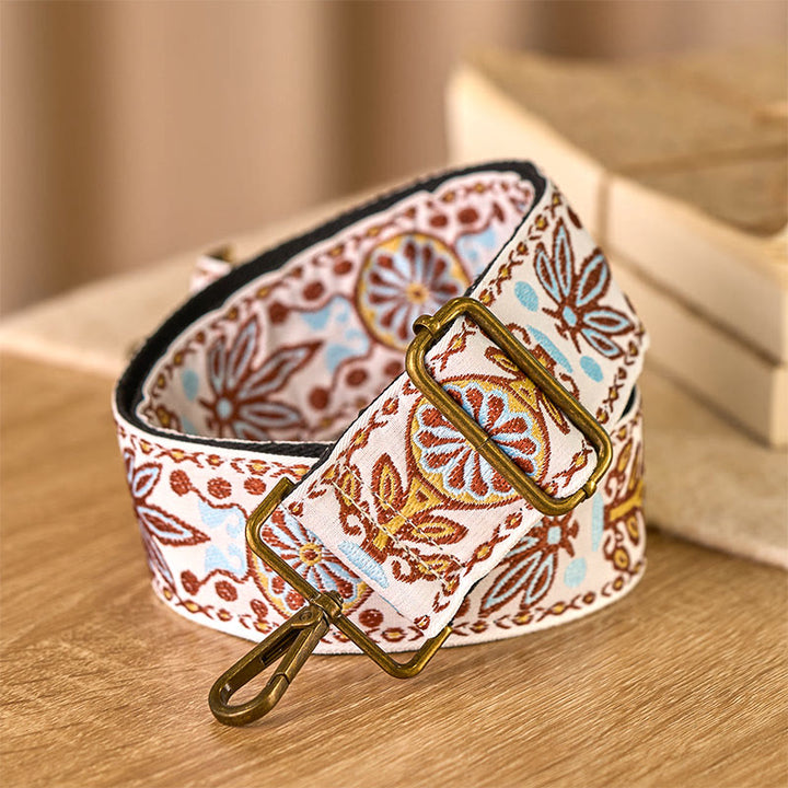 Buddha Stones Boho-Ahornblatt-Blumenmuster, geometrisches Design, verstellbare Handtaschen-Schulterriemen, Ersatzriemen für Umhängetaschen - image 4