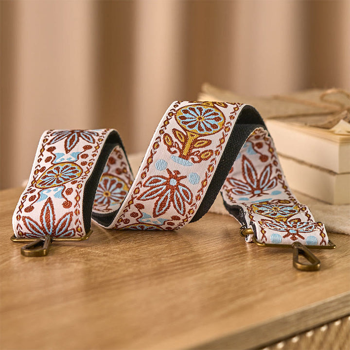 Buddha Stones Boho-Ahornblatt-Blumenmuster, geometrisches Design, verstellbare Handtaschen-Schulterriemen, Ersatzriemen für Umhängetaschen - image 1