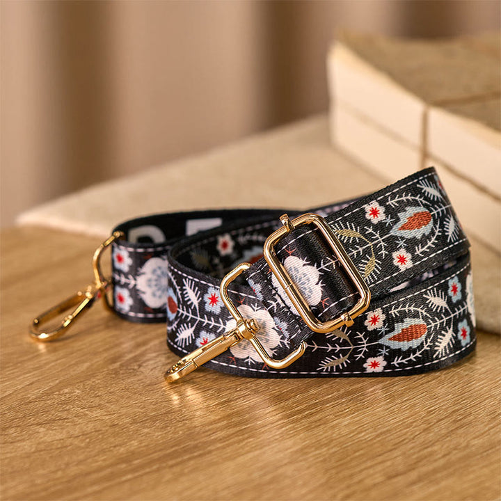 Buddha Stones, Boho-Blumen, Blätter, geometrisches Jacquard-Muster, verstellbare Handtaschen-, Umhängetaschen- und Schultergurte, Ersatz - image 3