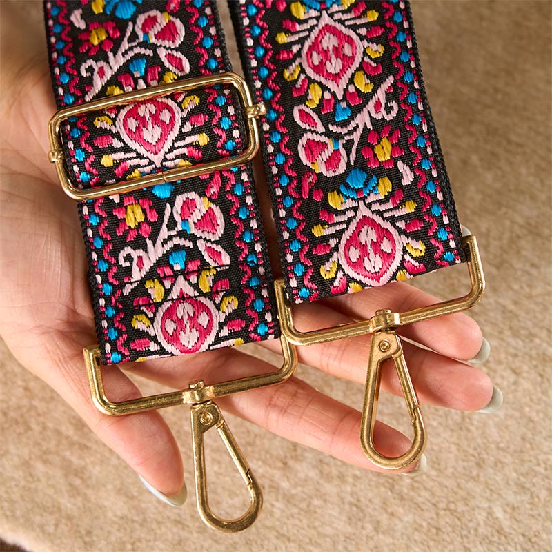 Buddha Stones, böhmische Blumen, geometrische Streifen, Stickerei, verstellbare Handtaschen, Umhängetaschen, Schultertaschen, Taschenriemen, Ersatz - image 18