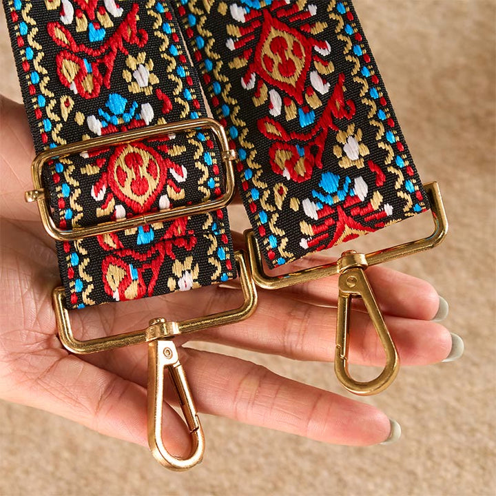 Buddha Stones, böhmische Blumen, geometrische Streifen, Stickerei, verstellbare Handtaschen, Umhängetaschen, Schultertaschen, Taschenriemen, Ersatz - image 26