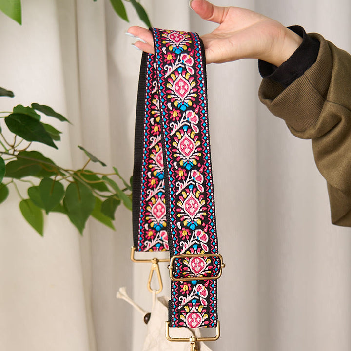 Buddha Stones, böhmische Blumen, geometrische Streifen, Stickerei, verstellbare Handtaschen, Umhängetaschen, Schultertaschen, Taschenriemen, Ersatz - image 12