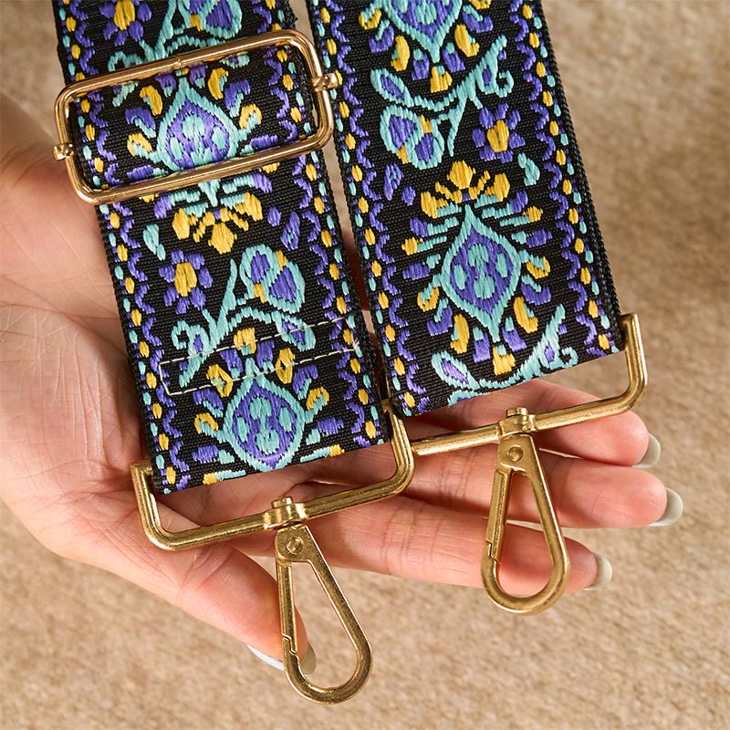 Buddha Stones, böhmische Blumen, geometrische Streifen, Stickerei, verstellbare Handtaschen, Umhängetaschen, Schultertaschen, Taschenriemen, Ersatz - image 8