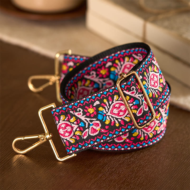 Buddha Stones, böhmische Blumen, geometrische Streifen, Stickerei, verstellbare Handtaschen, Umhängetaschen, Schultertaschen, Taschenriemen, Ersatz - image 14