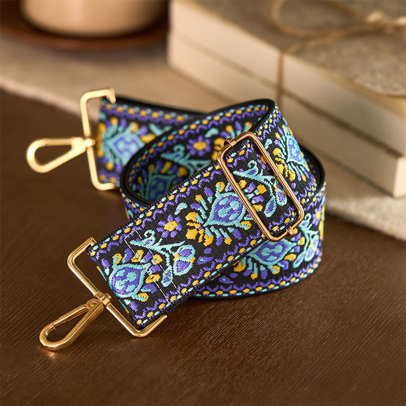 Buddha Stones, böhmische Blumen, geometrische Streifen, Stickerei, verstellbare Handtaschen, Umhängetaschen, Schultertaschen, Taschenriemen, Ersatz - image 4