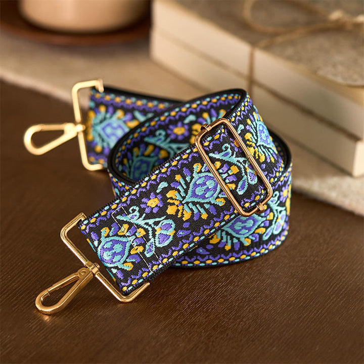 Buddha Stones, böhmische Blumen, geometrische Streifen, Stickerei, verstellbare Handtaschen, Umhängetaschen, Schultertaschen, Taschenriemen, Ersatz - image 4