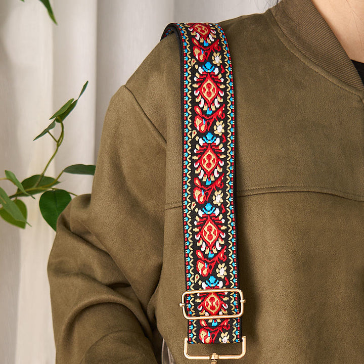 Buddha Stones, böhmische Blumen, geometrische Streifen, Stickerei, verstellbare Handtaschen, Umhängetaschen, Schultertaschen, Taschenriemen, Ersatz - image 23