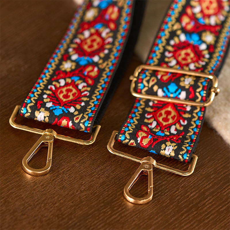 Buddha Stones, böhmische Blumen, geometrische Streifen, Stickerei, verstellbare Handtaschen, Umhängetaschen, Schultertaschen, Taschenriemen, Ersatz - image 25