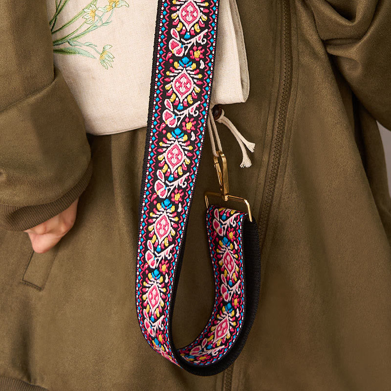 Buddha Stones, böhmische Blumen, geometrische Streifen, Stickerei, verstellbare Handtaschen, Umhängetaschen, Schultertaschen, Taschenriemen, Ersatz - image 16