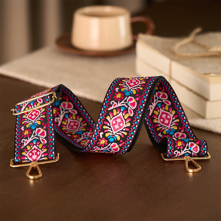 Buddha Stones, böhmische Blumen, geometrische Streifen, Stickerei, verstellbare Handtaschen, Umhängetaschen, Schultertaschen, Taschenriemen, Ersatz - image 13