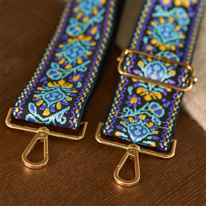 Buddha Stones, böhmische Blumen, geometrische Streifen, Stickerei, verstellbare Handtaschen, Umhängetaschen, Schultertaschen, Taschenriemen, Ersatz - image 7