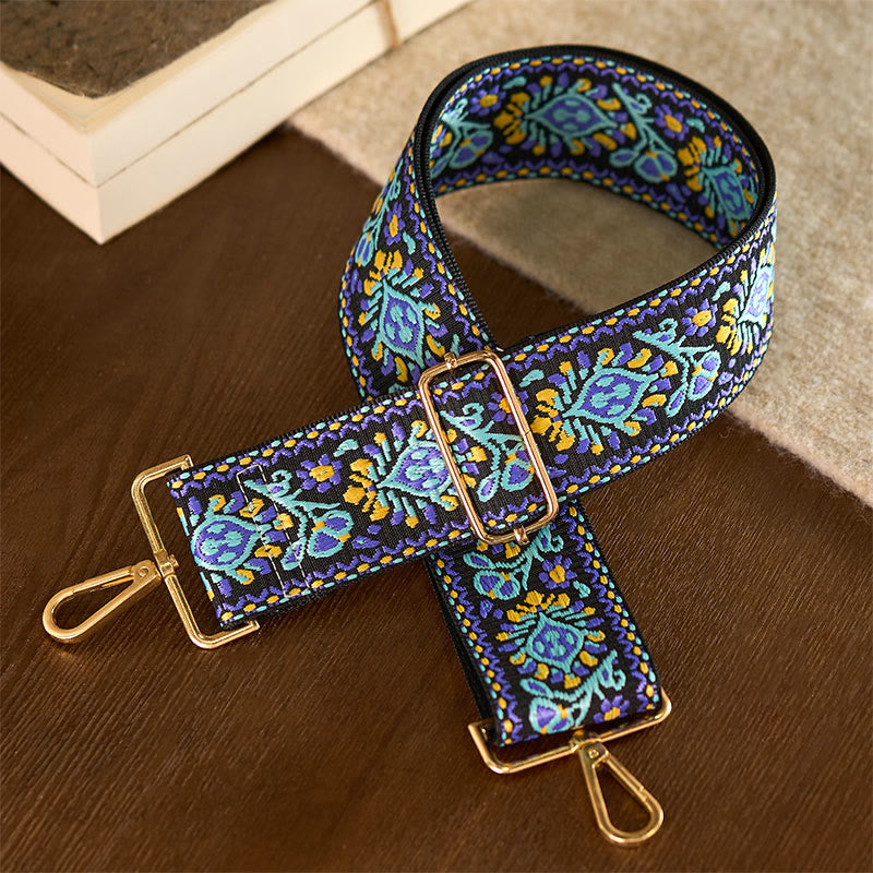 Buddha Stones, böhmische Blumen, geometrische Streifen, Stickerei, verstellbare Handtaschen, Umhängetaschen, Schultertaschen, Taschenriemen, Ersatz - image 3