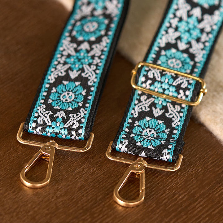 Buddha Stones, böhmische runde Blumen, geometrische Stickerei, verstellbare Handtaschen-, Umhängetaschen- und Schulterriemen, Ersatzriemen - image 7