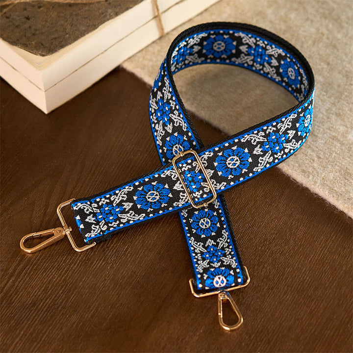 Buddha Stones, böhmische runde Blumen, geometrische Stickerei, verstellbare Handtaschen-, Umhängetaschen- und Schulterriemen, Ersatzriemen - image 11