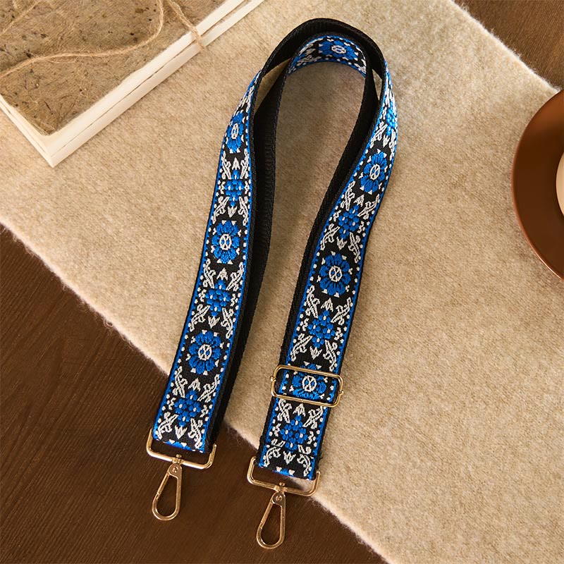 Buddha Stones, böhmische runde Blumen, geometrische Stickerei, verstellbare Handtaschen-, Umhängetaschen- und Schulterriemen, Ersatzriemen - image 10