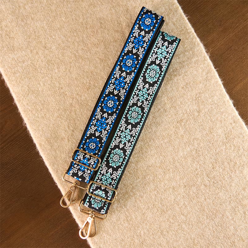 Buddha Stones, böhmische runde Blumen, geometrische Stickerei, verstellbare Handtaschen-, Umhängetaschen- und Schulterriemen, Ersatzriemen - image 14