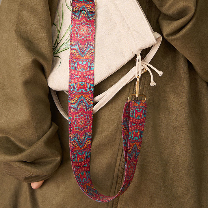 Buddha Stones Bohemian rote Mandara geometrische verstellbare Handtaschen Umhängetasche Schultertasche Geldbörse Ersatzriemen - image 6