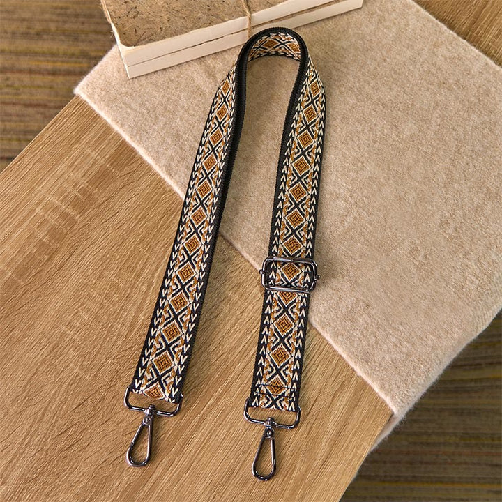 Buddha Stones Boho Diamond Rhombus Stripe Geometrische Verstellbare Handtaschen Umhängetaschen Schultergurte Ersatz - image 3