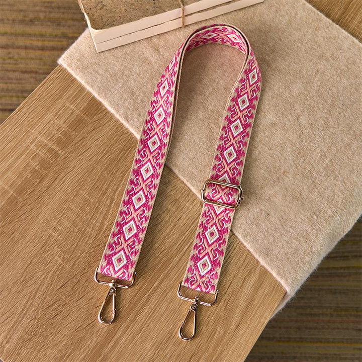 Buddha Stones ​​Boho-Rhombus-Viereckstreifen Geometrischer Jacquard Verstellbare Handtaschen-Umhängetaschen-Schultertaschen-Ersatzriemen - image 6