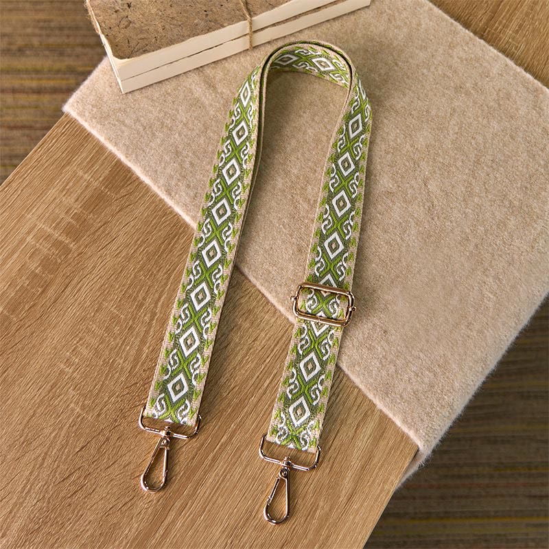 Buddha Stones ​​Boho-Rhombus-Viereckstreifen Geometrischer Jacquard Verstellbare Handtaschen-Umhängetaschen-Schultertaschen-Ersatzriemen - image 12