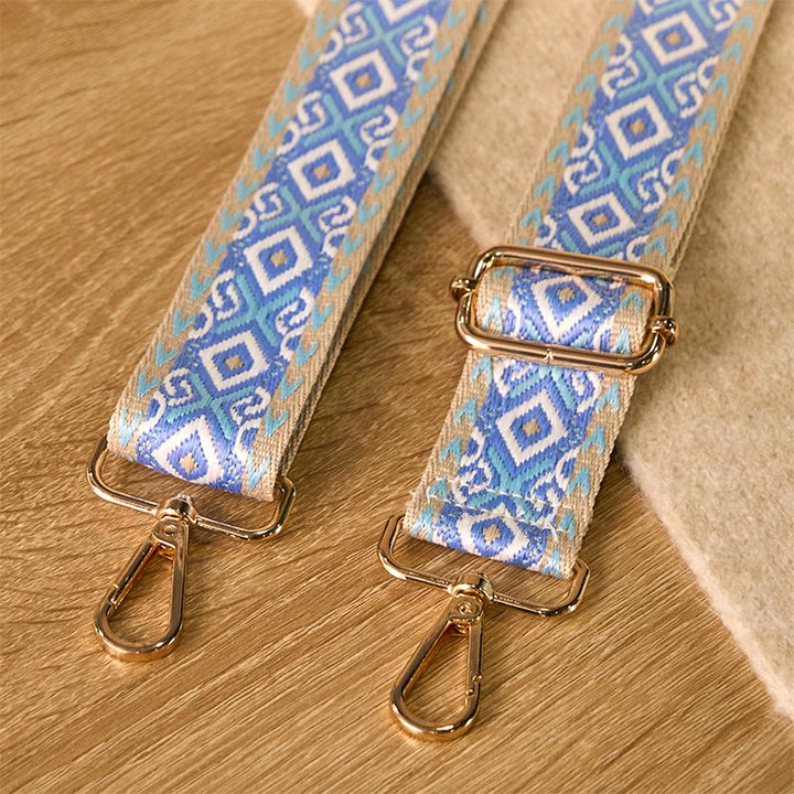 Buddha Stones ​​Boho-Rhombus-Viereckstreifen Geometrischer Jacquard Verstellbare Handtaschen-Umhängetaschen-Schultertaschen-Ersatzriemen - image 4