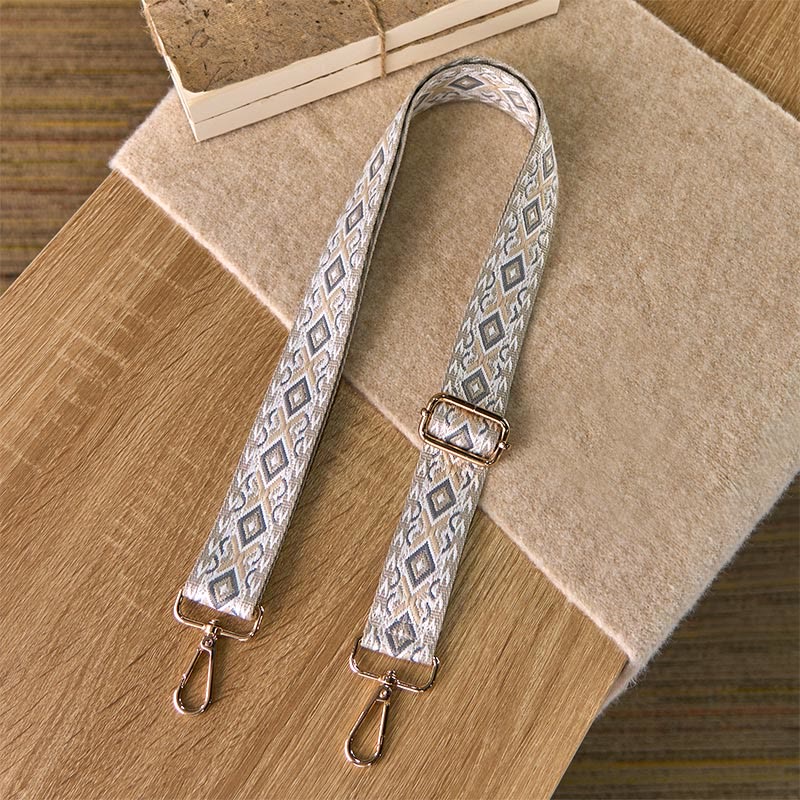 Buddha Stones ​​Boho-Rhombus-Viereckstreifen Geometrischer Jacquard Verstellbare Handtaschen-Umhängetaschen-Schultertaschen-Ersatzriemen - image 10