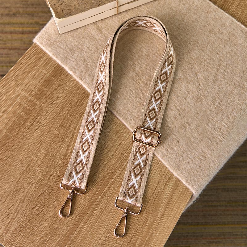Buddha Stones Boho-Rautenmuster-Streifen-Jacquard-Verstellbare Handtaschen-Umhängetaschen-Schulterriemen zum Austausch - image 8