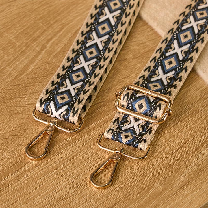 Buddha Stones Boho-Rautenmuster-Streifen-Jacquard-Verstellbare Handtaschen-Umhängetaschen-Schulterriemen zum Austausch - image 4