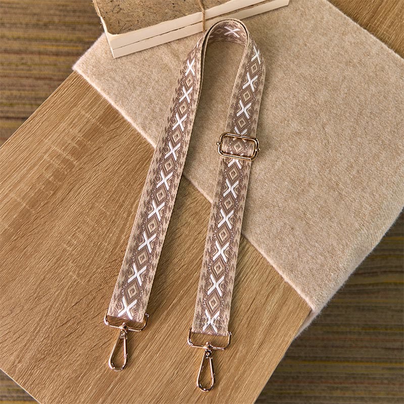 Buddha Stones Boho-Rautenmuster-Streifen-Jacquard-Verstellbare Handtaschen-Umhängetaschen-Schulterriemen zum Austausch - image 6