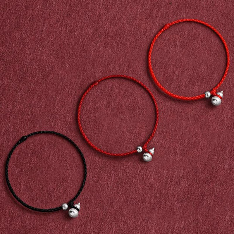 Buddha Stones ​​925 Sterling Silber Kürbis Glücksbringer Armband mit Schnurverbindung - image 14