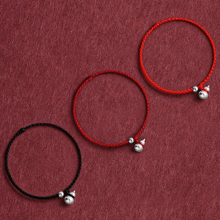 Buddha Stones ​​925 Sterling Silber Kürbis Glücksbringer Armband mit Schnurverbindung - image 14