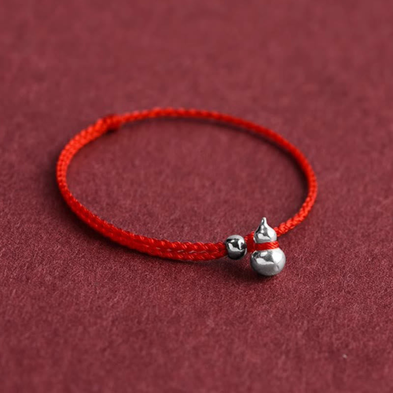 Buddha Stones ​​925 Sterling Silber Kürbis Glücksbringer Armband mit Schnurverbindung - image 2