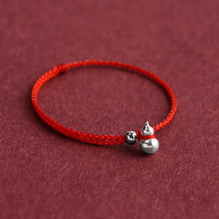 Buddha Stones ​​925 Sterling Silber Kürbis Glücksbringer Armband mit Schnurverbindung - image 2