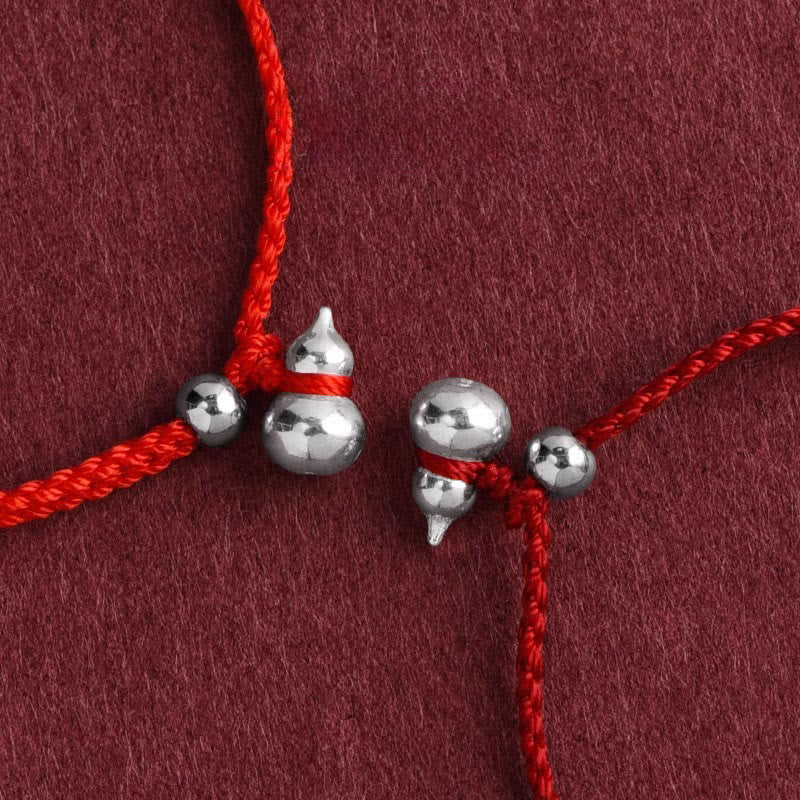 Buddha Stones ​​925 Sterling Silber Kürbis Glücksbringer Armband mit Schnurverbindung - image 12