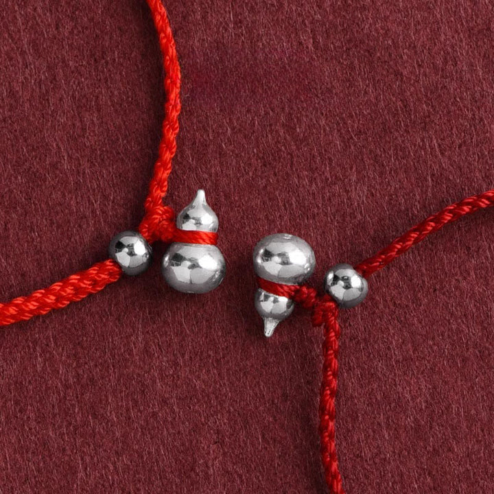 Buddha Stones ​​925 Sterling Silber Kürbis Glücksbringer Armband mit Schnurverbindung - image 12