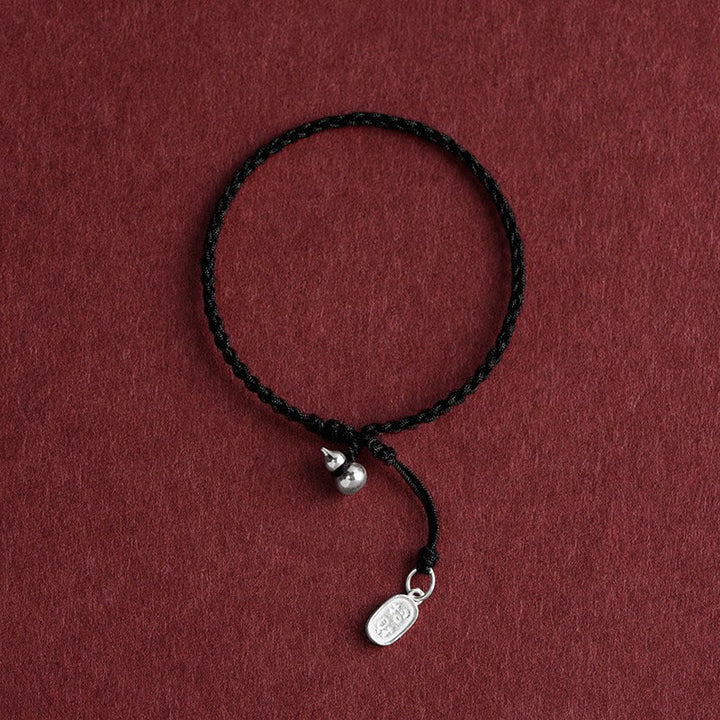 Buddha Stones ​​925 Sterling Silber Kürbis Glücksbringer Armband mit Schnurverbindung - Kürbis & Glücksseil - 15-20 cm - image 17