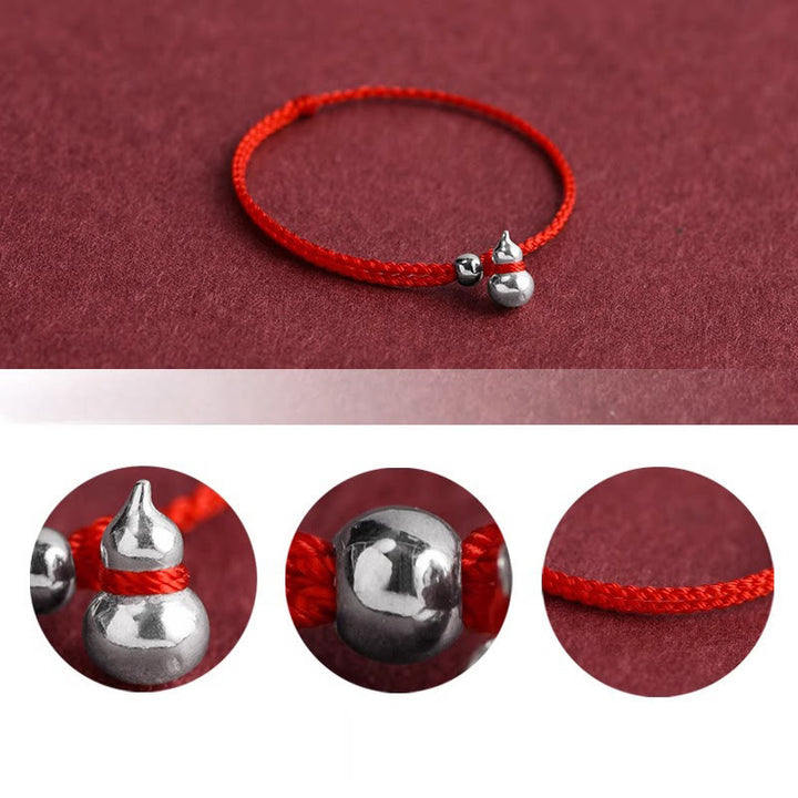 Buddha Stones ​​925 Sterling Silber Kürbis Glücksbringer Armband mit Schnurverbindung - image 6
