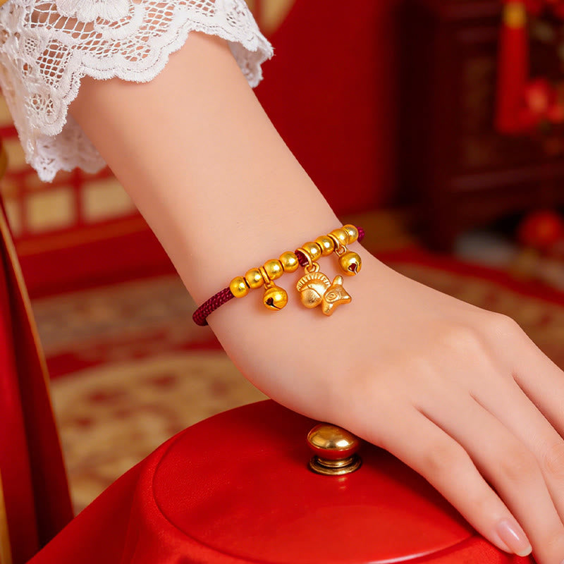 Buddha Stones, Jahr des Pferdes, verschiedene Pferdemotive, Seil, Glück, Stärke, verstellbares Armband - image 2