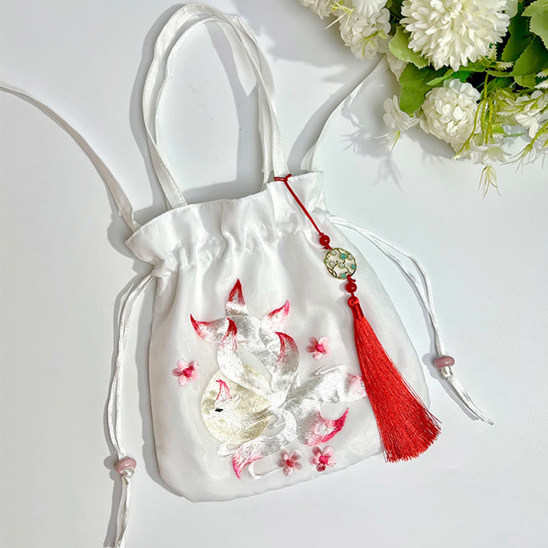 Buddha Stones Suzhou Stickerei Lotus Hirsch Epiphyllum Pfingstrose Kaninchen Baumwoll-Leinen Tote Crossbody Tasche Schultertasche Handtasche - image 23
