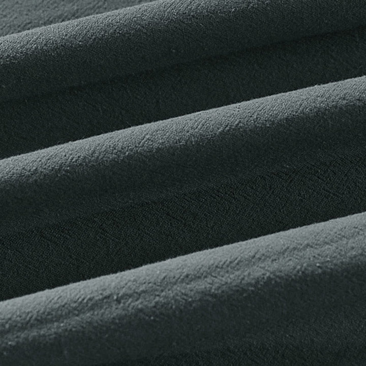 Buddha Stones Plain One Chinese Frog-Button Jacket Cotton Linen Herren-Kimono mit halben Ärmeln - image 9