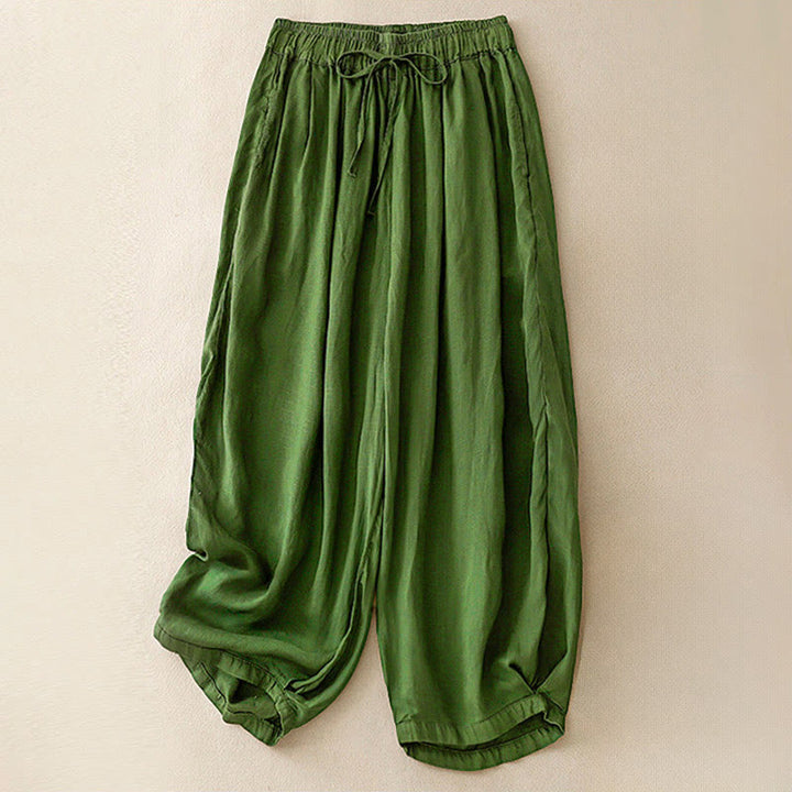 Buddha Stones Sommer-Caprihose mit elastischem Bund und Taschen - SeaGreen - US 8-10, UK/AU 12-14, EU 40-42 (2XL) - image 27