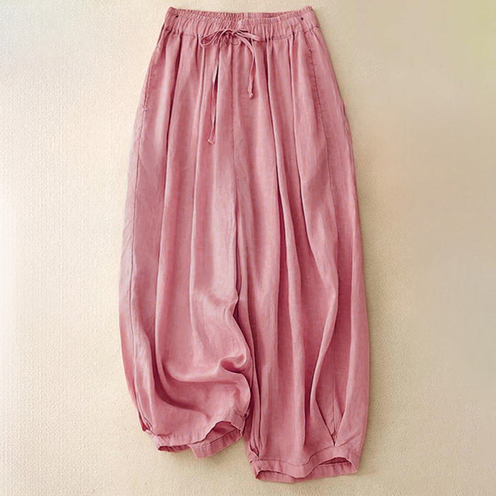 Buddha Stones Sommer-Caprihose mit elastischem Bund und Taschen - Rosa - US 8-10, UK/AU 12-14, EU 40-42 (2XL) - image 18