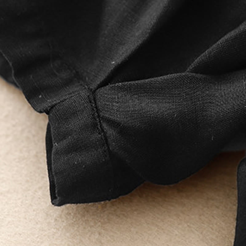 Buddha Stones Sommer-Caprihose aus Baumwolle mit elastischem Bund und Taschen - image 16