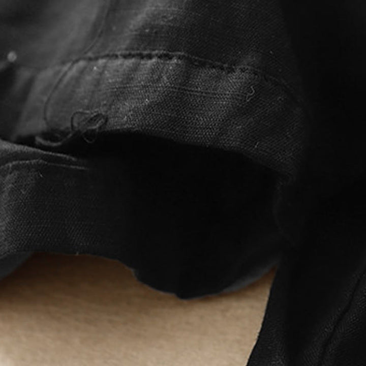 Buddha Stones Sommer-Caprihose aus Baumwolle mit elastischem Bund und Taschen - image 17