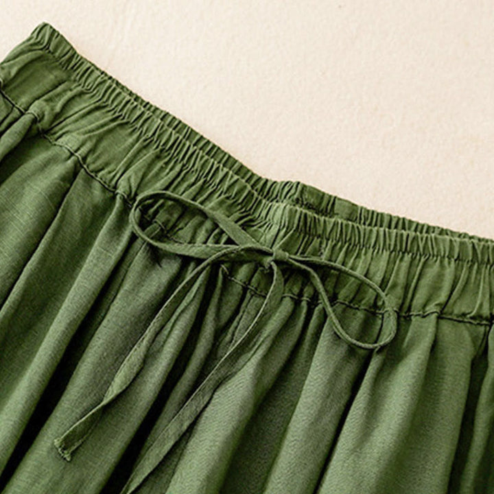 Buddha Stones Sommer-Caprihose mit elastischem Bund und Taschen - image 28