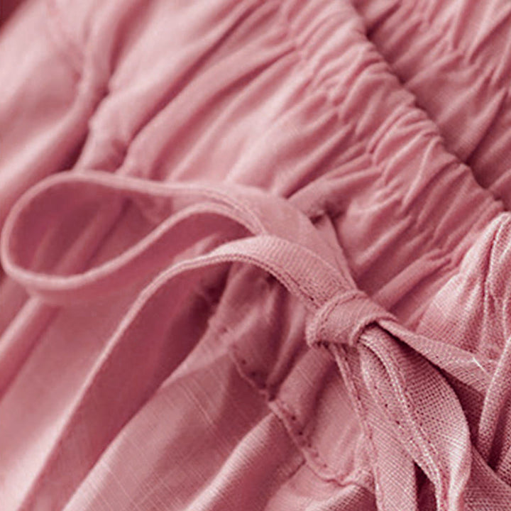 Buddha Stones Sommer-Caprihose aus Baumwolle mit elastischem Bund und Taschen - image 20