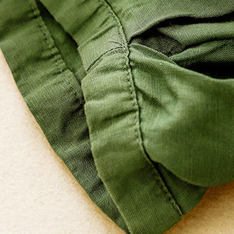 Buddha Stones Sommer-Caprihose aus Baumwolle mit elastischem Bund und Taschen - image 31